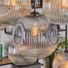 Ripoll Suspension, Boule lumineuse, Suspension Écru, Noir, 8 lumières