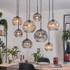 Ripoll Suspension, Boule lumineuse, Suspension Écru, Noir, 8 lumières