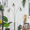 Yaak Lampadaire Nickel mat, Noir, 3 lumières