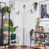 Yaak Lampadaire Nickel mat, Noir, 3 lumières