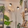 Bassagoda Lampadaire Nickel mat, Noir, 3 lumières