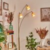 Lindberg Lampadaire Laiton, Noir, 3 lumières