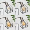 Yaak Lampadaire Nickel mat, Noir, Blanc, 5 lumières