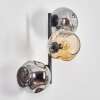 Ripoll Boule lumineuse, Applique murale Ambre, Fumé, 3 lumières