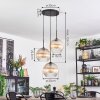 Koyoto Suspension, Boule lumineuse, Suspension grappe 30 cm Ambre, Clair, 3 lumières