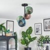 Koyoto Plafonnier, Boule lumineuse Bleu, Vert, Cuivré, 4 lumières
