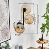 Koyoto Boule lumineuse, Applique murale Ambre, 3 lumières