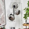 Ripoll Boule lumineuse, Applique murale Chrome, Fumé, 3 lumières
