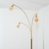 Codecreo Lampadaire Laiton, Noir, Blanc, 3 lumières