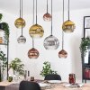Ripoll Suspension, Boule lumineuse, Suspension Écru, Noir, 8 lumières