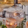 Ripoll Suspension, Boule lumineuse, Suspension Écru, Noir, 8 lumières