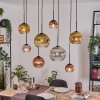 Ripoll Suspension, Boule lumineuse, Suspension Écru, Noir, 8 lumières