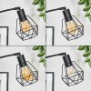 Yaak Lampadaire Noir, Blanc, 5 lumières