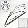Yaak Lampadaire Noir, Blanc, 5 lumières