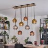 Ripoll Suspension, Boule lumineuse, Suspension Écru, Noir, 8 lumières