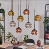 Ripoll Suspension, Boule lumineuse, Suspension Écru, Noir, 8 lumières