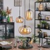 Apedo Suspension, Boule lumineuse, Suspension grappe Ambre, 3 lumières