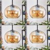 Apedo Suspension, Boule lumineuse, Suspension grappe Ambre, 3 lumières