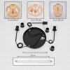 Apedo Suspension, Boule lumineuse, Suspension grappe Ambre, 3 lumières