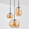 Apedo Suspension, Boule lumineuse, Suspension grappe Ambre, 3 lumières