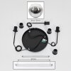 Ripoll Suspension, Boule lumineuse, Suspension grappe Chrome, Clair, Fumé, 3 lumières