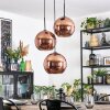 Koyoto Suspension, Boule lumineuse, Suspension grappe Cuivré, 3 lumières