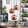 Koyoto Suspension, Boule lumineuse, Suspension grappe Cuivré, 3 lumières