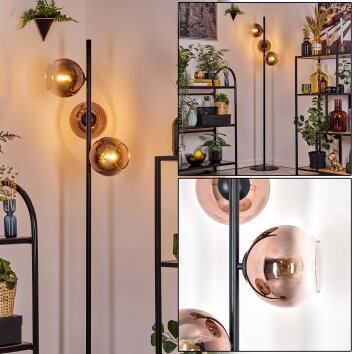 Koyoto Lampadaire 31 cm Clair, Cuivré, 3 lumières