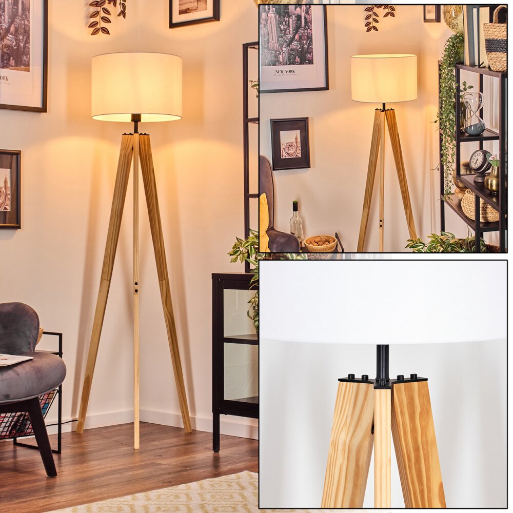 Soungou Lampadaire Écru, Noir, 1 lumière main product photo