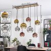 Ripoll Suspension, Boule lumineuse, Suspension Écru, Noir, 8 lumières