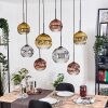 Ripoll Suspension, Boule lumineuse, Suspension Écru, Noir, 8 lumières