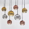 Ripoll Suspension, Boule lumineuse, Suspension Écru, Noir, 8 lumières