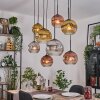 Ripoll Suspension, Boule lumineuse, Suspension Écru, Noir, 8 lumières
