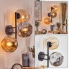 Ripoll Boule lumineuse, Applique murale Ambre, Fumé, 3 lumières