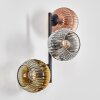 Ripoll Boule lumineuse, Applique murale Chrome, Or, Clair, Cuivré, Fumé, 3 lumières