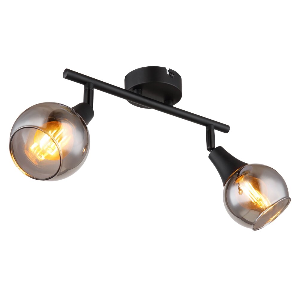 Glyptar Plafonnier, Spot de plafond Luminaires Globo Lighting Noir, 2 lumières main product photo