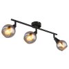 Glyptar Plafonnier, Spot de plafond Luminaires Globo Lighting Noir, 3 lumières Glyptar Plafonnier, Spot de plafond Luminaires Globo Lighting Noir, 3 lumières