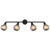 Glyptar Plafonnier, Spot de plafond Luminaires Globo Lighting Noir, 4 lumières