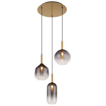 Elisabeth Suspension Luminaires Globo Lighting Laiton, 3 lumières Elisabeth Suspension Luminaires Globo Lighting Laiton, 3 lumières