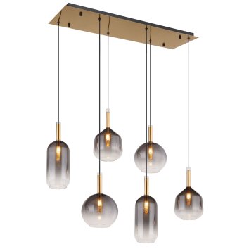 Elisabeth Suspension Luminaires Globo Lighting Laiton, 6 lumières