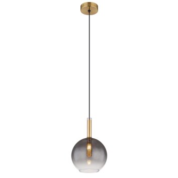 Elisabeth Suspension Luminaires Globo Lighting Laiton, Noir, 1 lumière