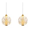 Virina Suspension Luminaires Globo Lighting LED Or, 4 lumières