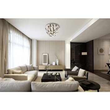 Karilion Plafonnier Luminaires Globo Lighting LED Chrome, 1 lumière