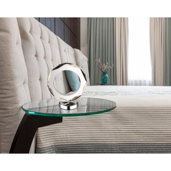 Karilion Lampe à poser Luminaires Globo Lighting LED Chrome, 1 lumière