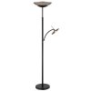 Sophia Lampadaire, Lampadaire Luminaires Globo Lighting LED Noir, 2 lumières