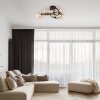 Tuberius Plafonnier Luminaires Globo Lighting LED Noir, 7 lumières