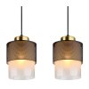 Olga Suspension Luminaires Globo Lighting Or, Noir, 4 lumières