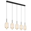 Kurius Suspension Luminaires Globo Lighting LED Noir, 5 lumières