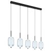 Kurius Suspension Luminaires Globo Lighting LED Noir, 5 lumières