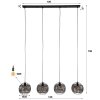 Ommerlanderwijk Suspension Anthracite, 4 lumières